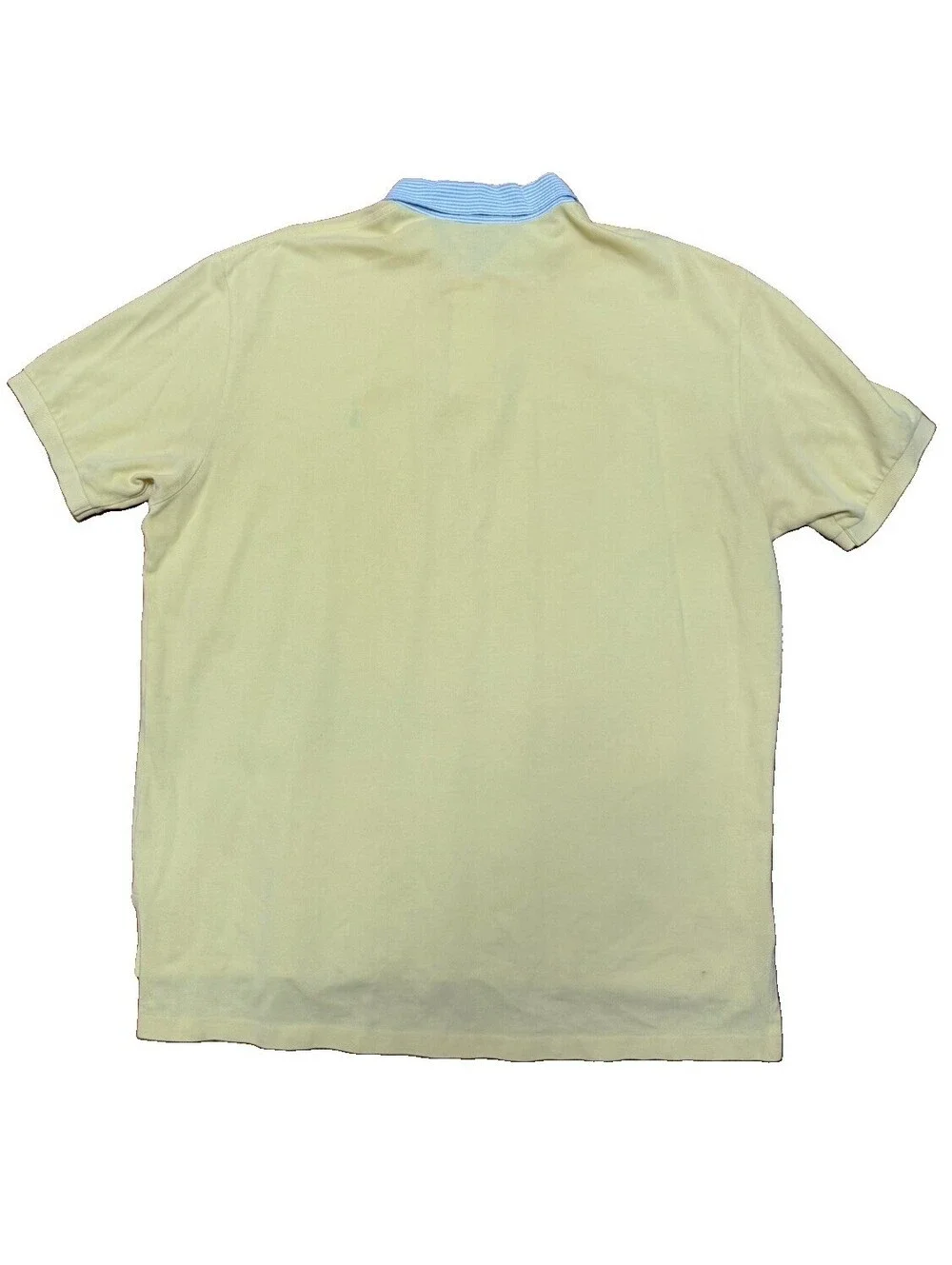 Polo Ralph Lauren Men's Yellow Solid Short Sleeve Seersucker Collar XL